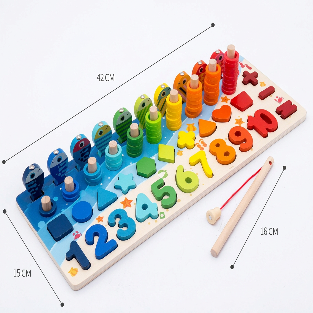 WoodenEdu | Kognitives Lernspielzeug – Montessori Holztafel