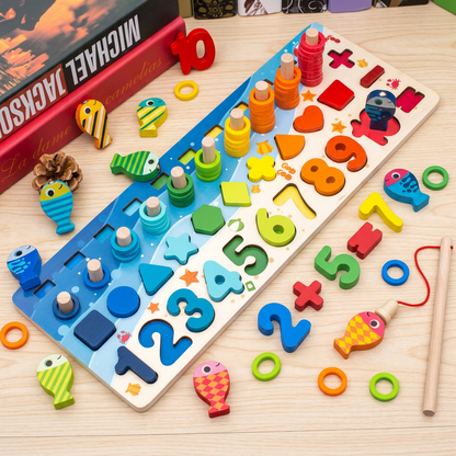 WoodenEdu | Kognitives Lernspielzeug – Montessori Holztafel