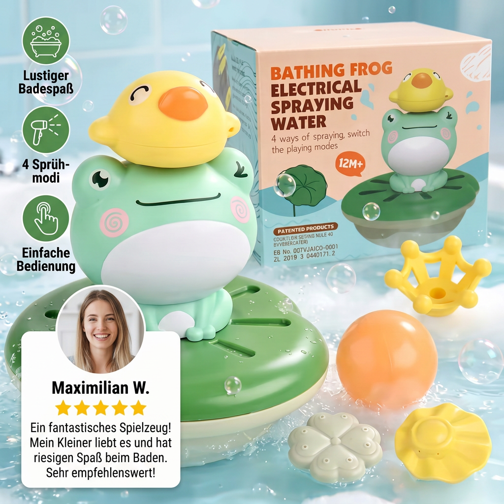 Spritzender Frosch – Badespielzeug