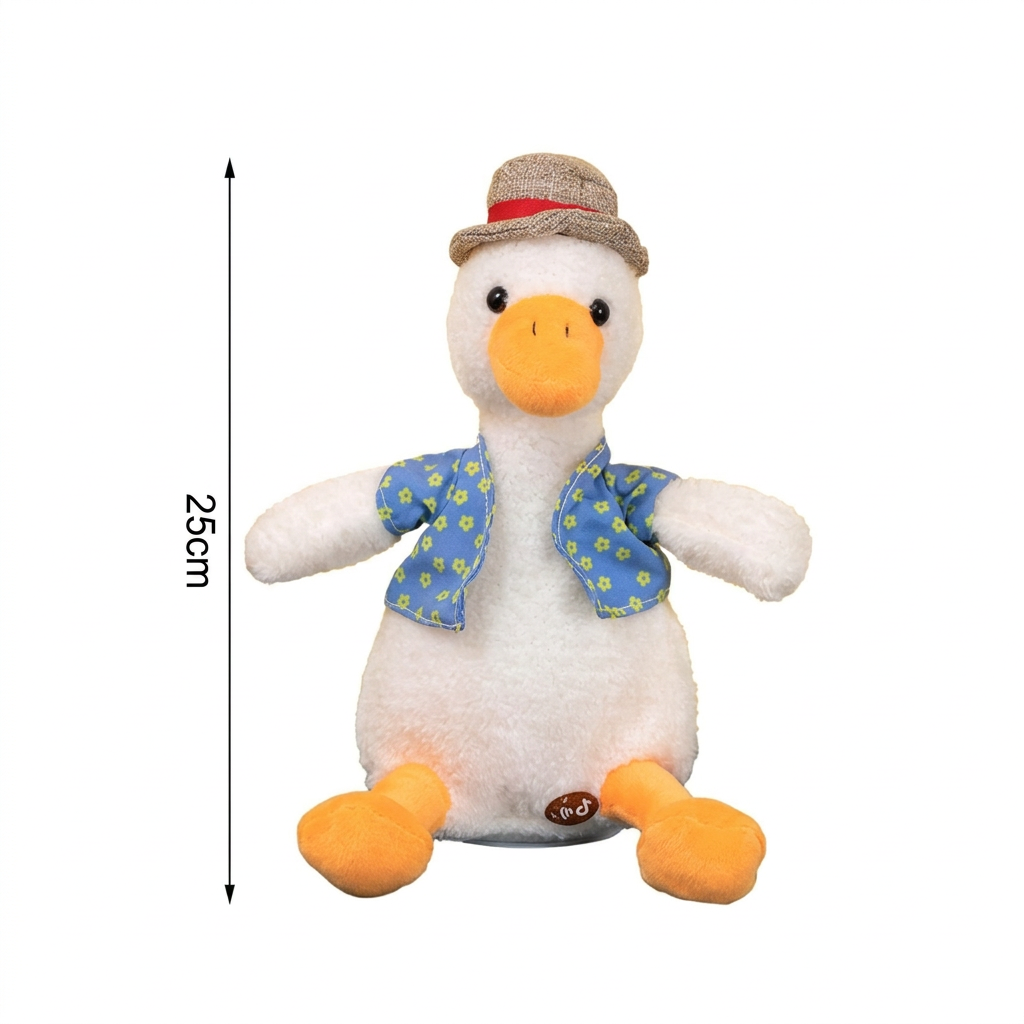 Sprechende Ente mit Hut – Kinderspielzeug