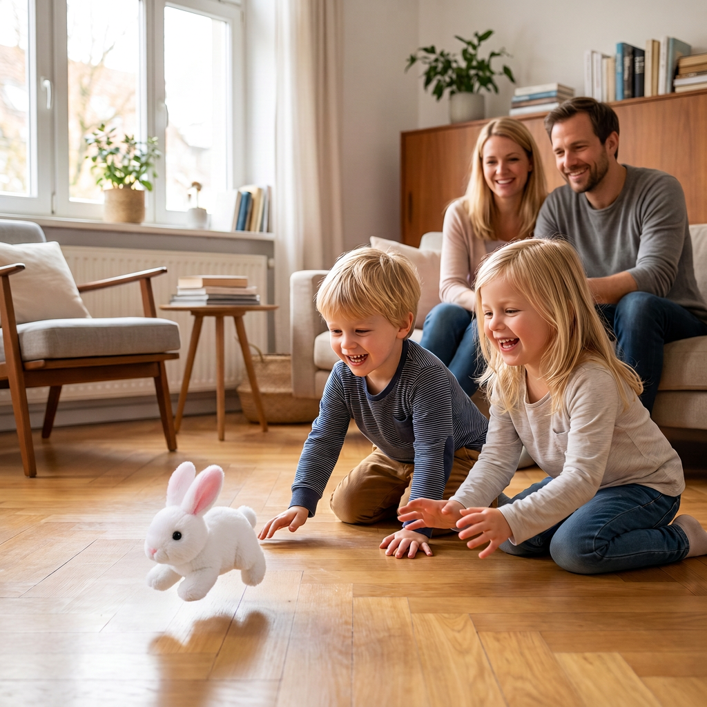 Hüpfender Plüschhase – Spielzeug