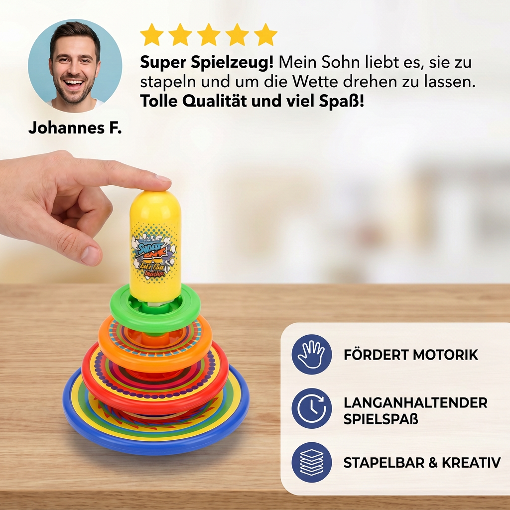 Stapelbares Kreiselspielzeug