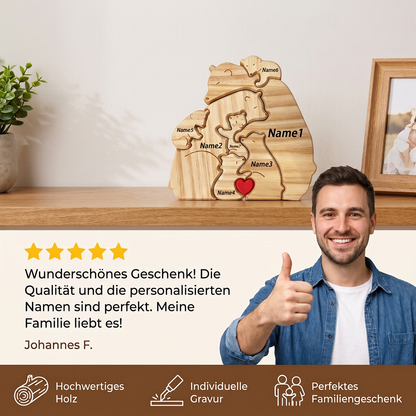 Handgefertigte personalisierte Bärenfamilie