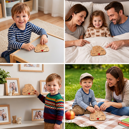 Handgefertigte personalisierte Bärenfamilie