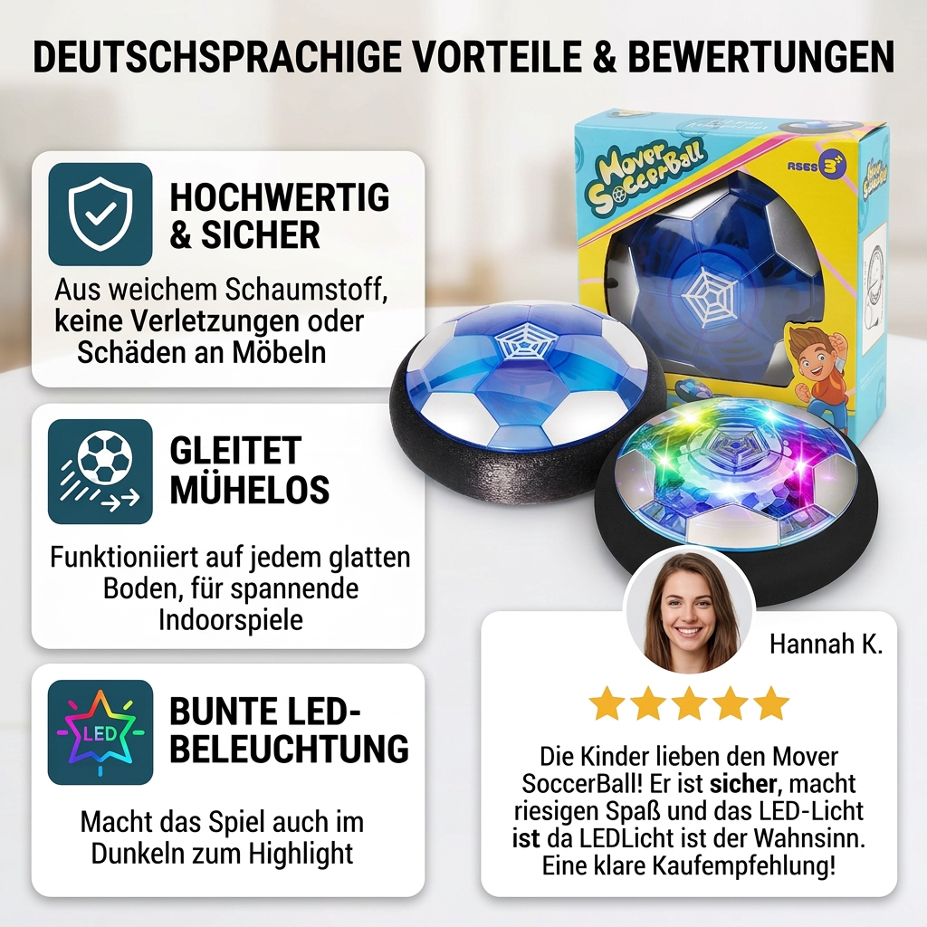 Schwebender Luftkissenball