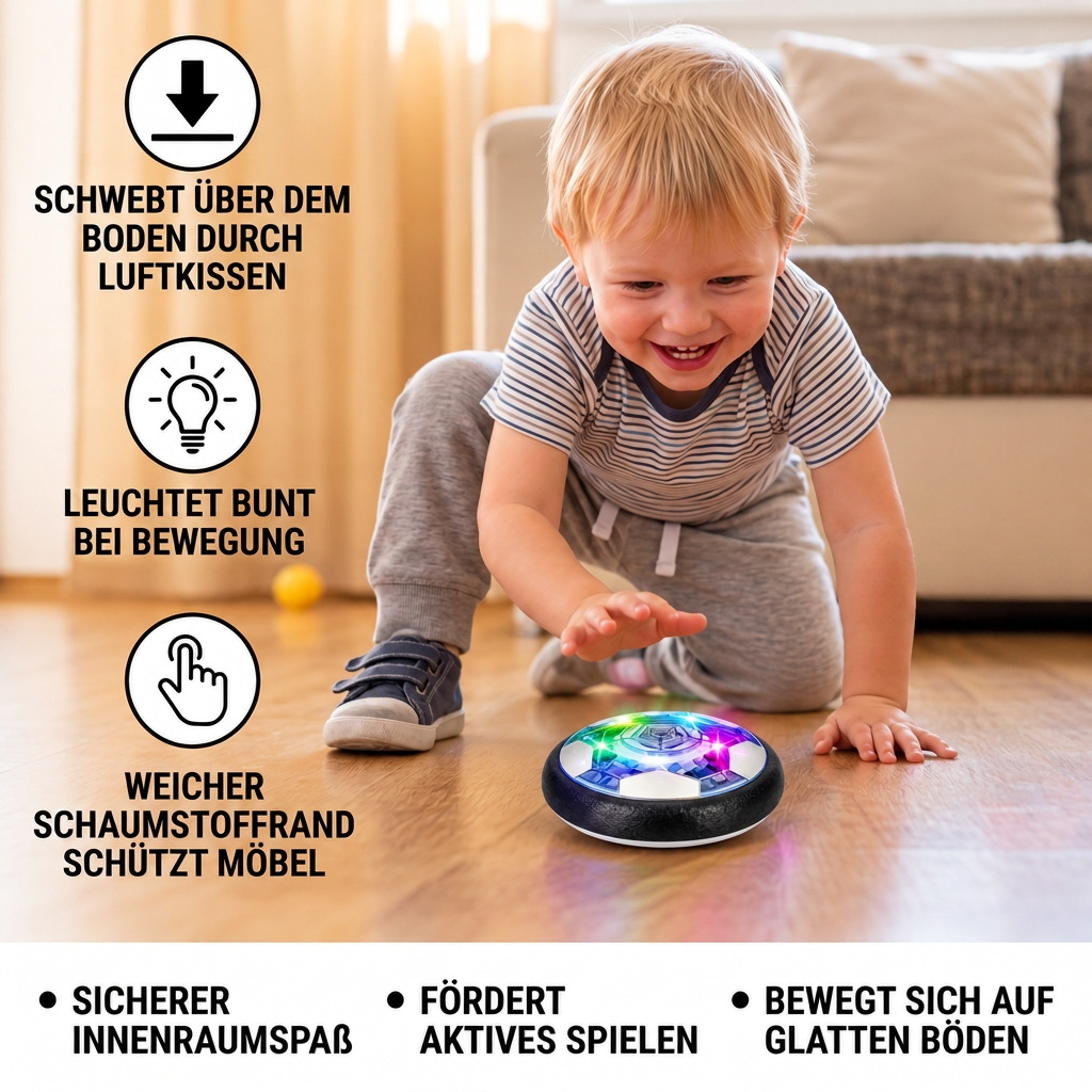 Schwebender Luftkissenball