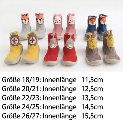 Rutschfeste Sockenschuhe im Tierdesign