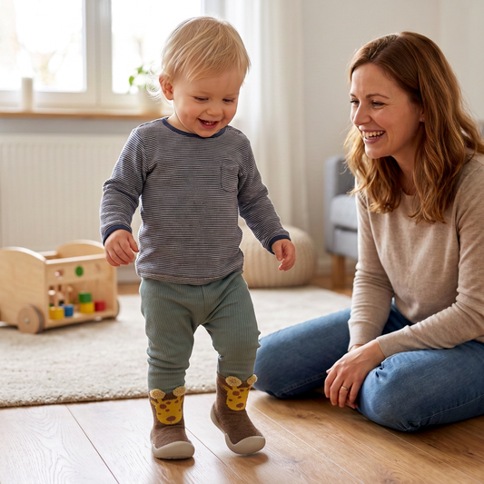 Rutschfeste Sockenschuhe im Tierdesign