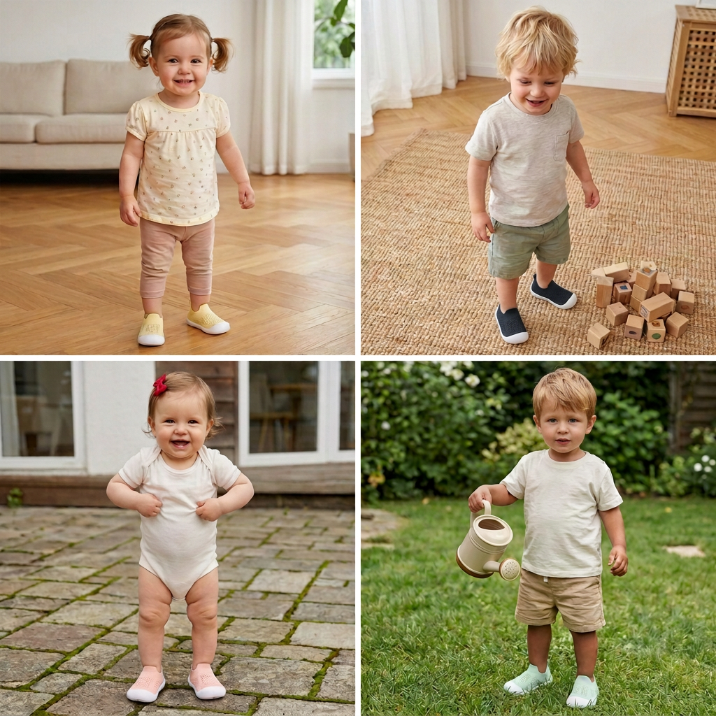 Rutschfeste Sockenschuhe für Kinder