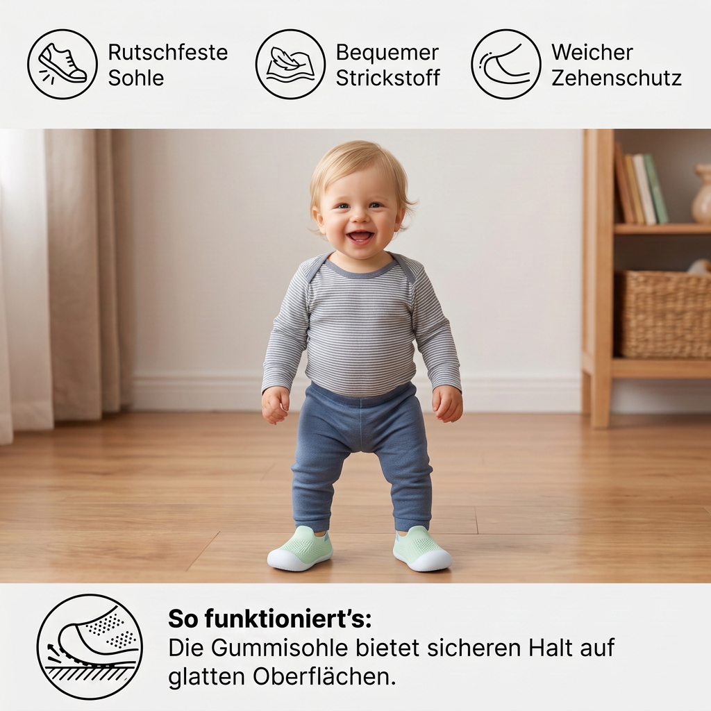 Rutschfeste Sockenschuhe für Kinder