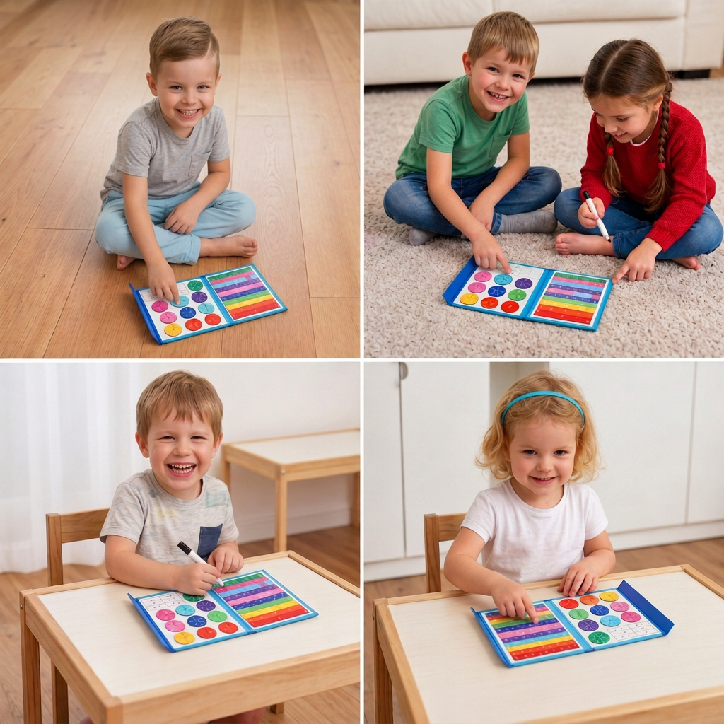 Montessori Bruchrechen-Magnetspiel für Kinder