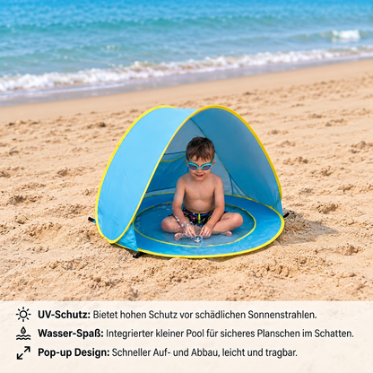 Kinder-Strandzelt mit integriertem Pool