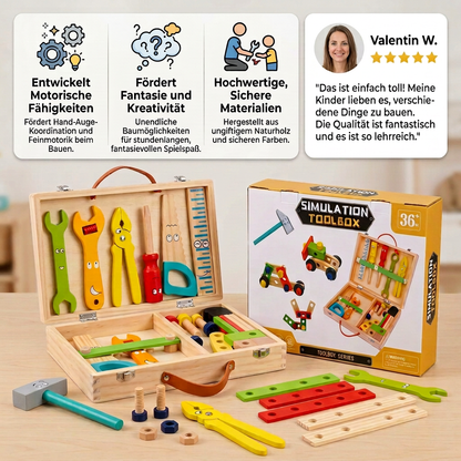 TinyCrafter – Montessori-Holzwerkzeug-Set