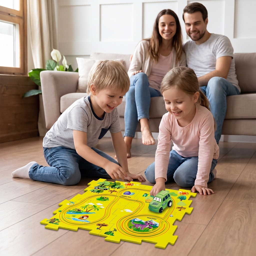 PuzzleTrack – Individuell gestaltbare Autorennbahn