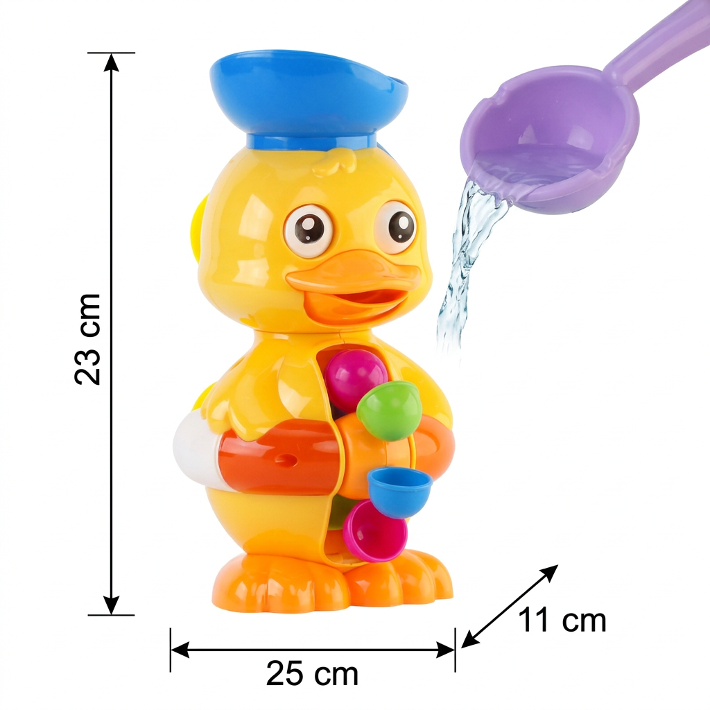 Wasserrad-Badespielzeug mit Ente