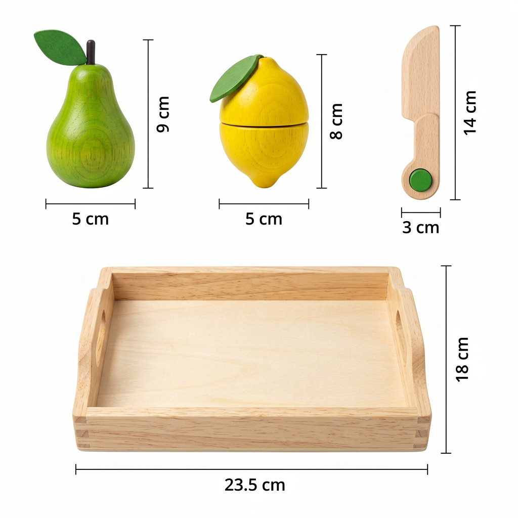Montessori Holzspielküchen Set