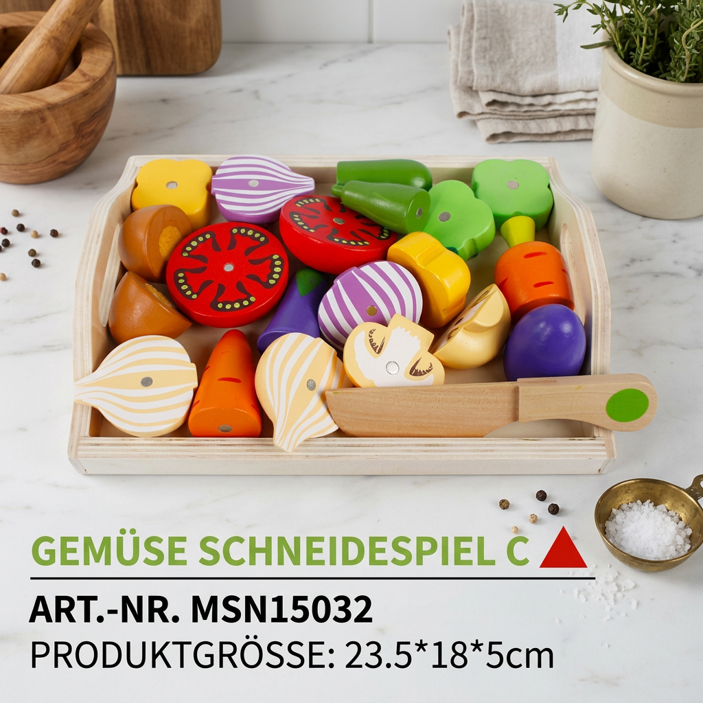 Montessori Holzspielküchen Set