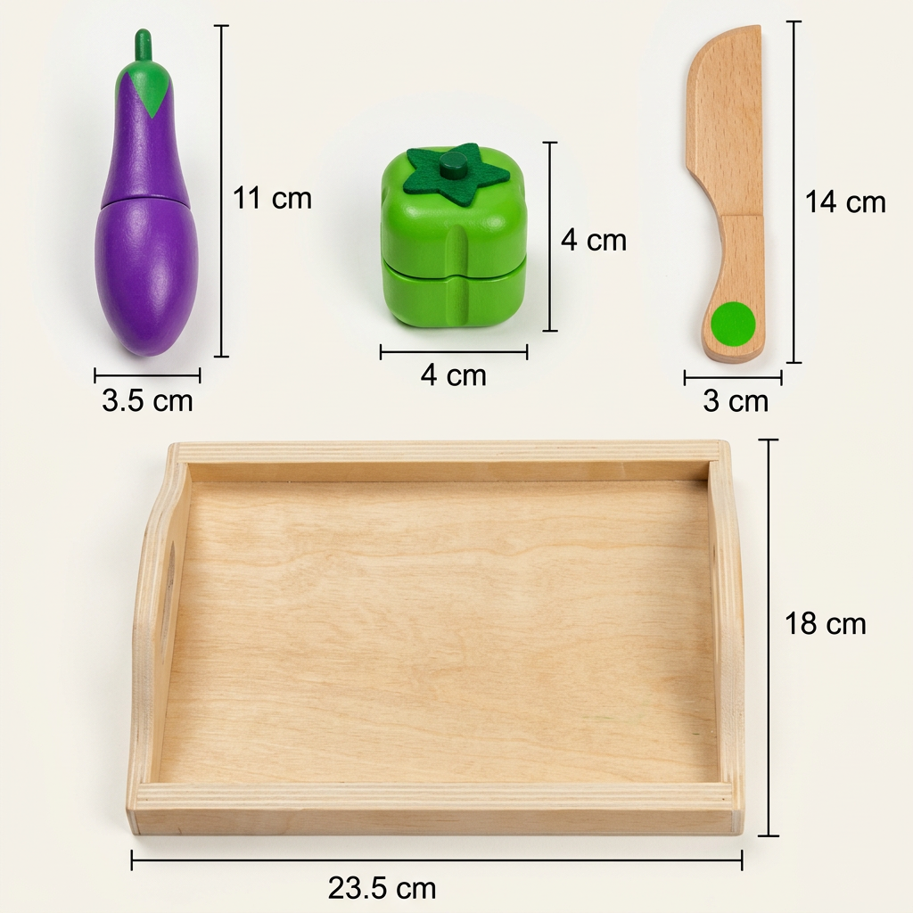 Montessori Holzspielküchen Set