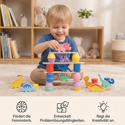 Montessori-Dinosaurier-Stapelspiel