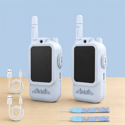 Kinder Video-Walkie-Talkie 2er Set  – Funkgeräte mit Kamera & Bildschirm