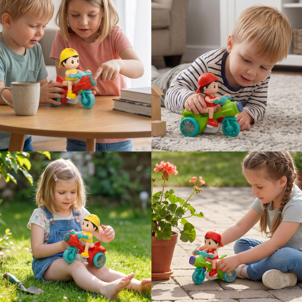 Leuchtendes Musik Kinder Stunt Roller Spielzeug