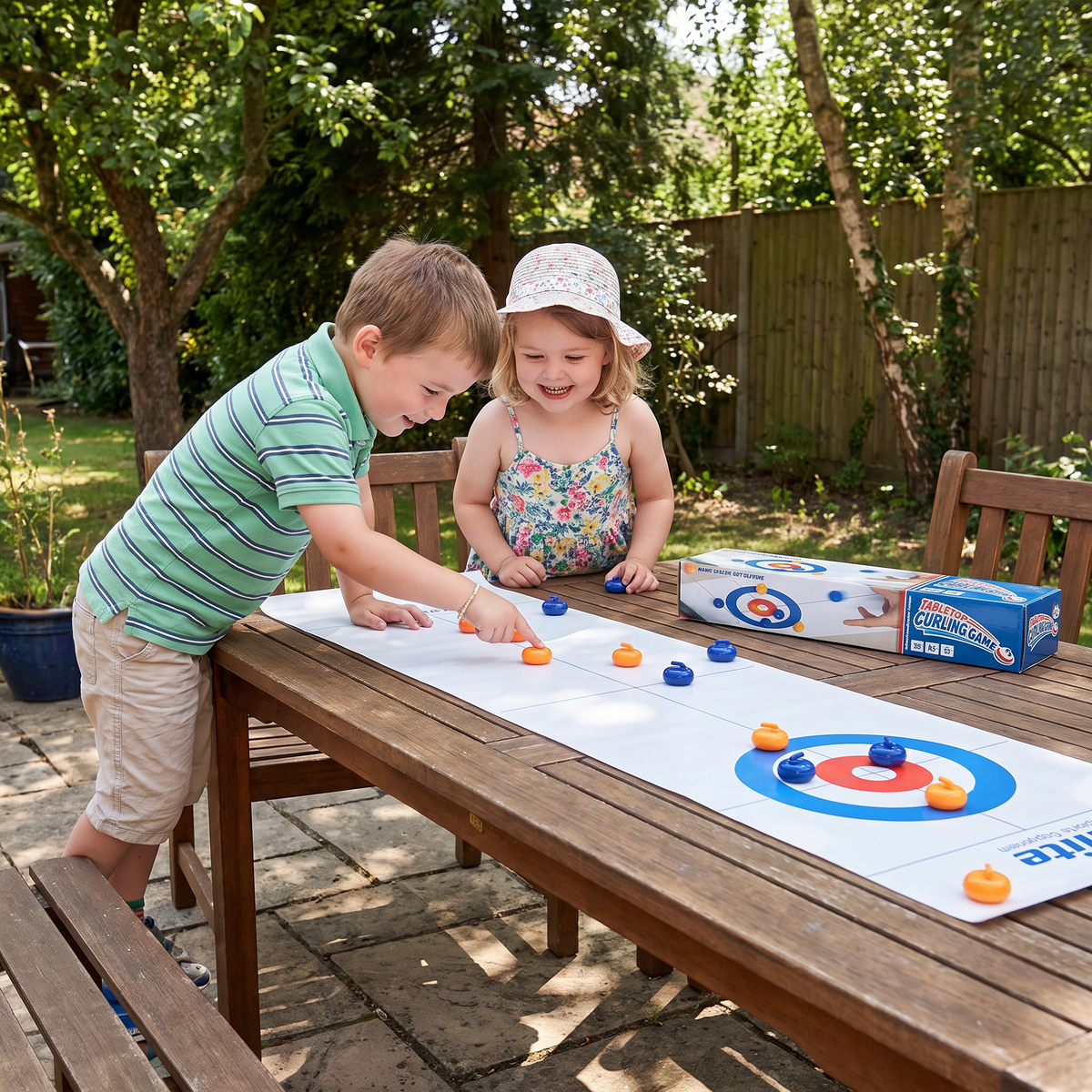 Faltbares Tisch-Curling Spiel – 2-Spieler Wettkampf-Set