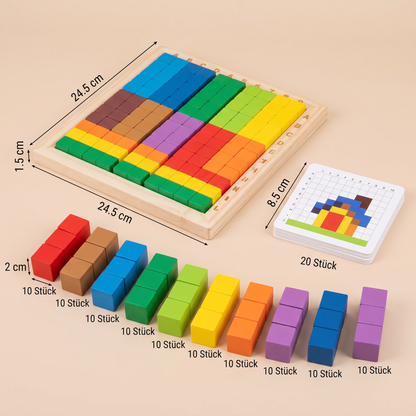 Montessori-Lernbausteine für Farben und Zahlen