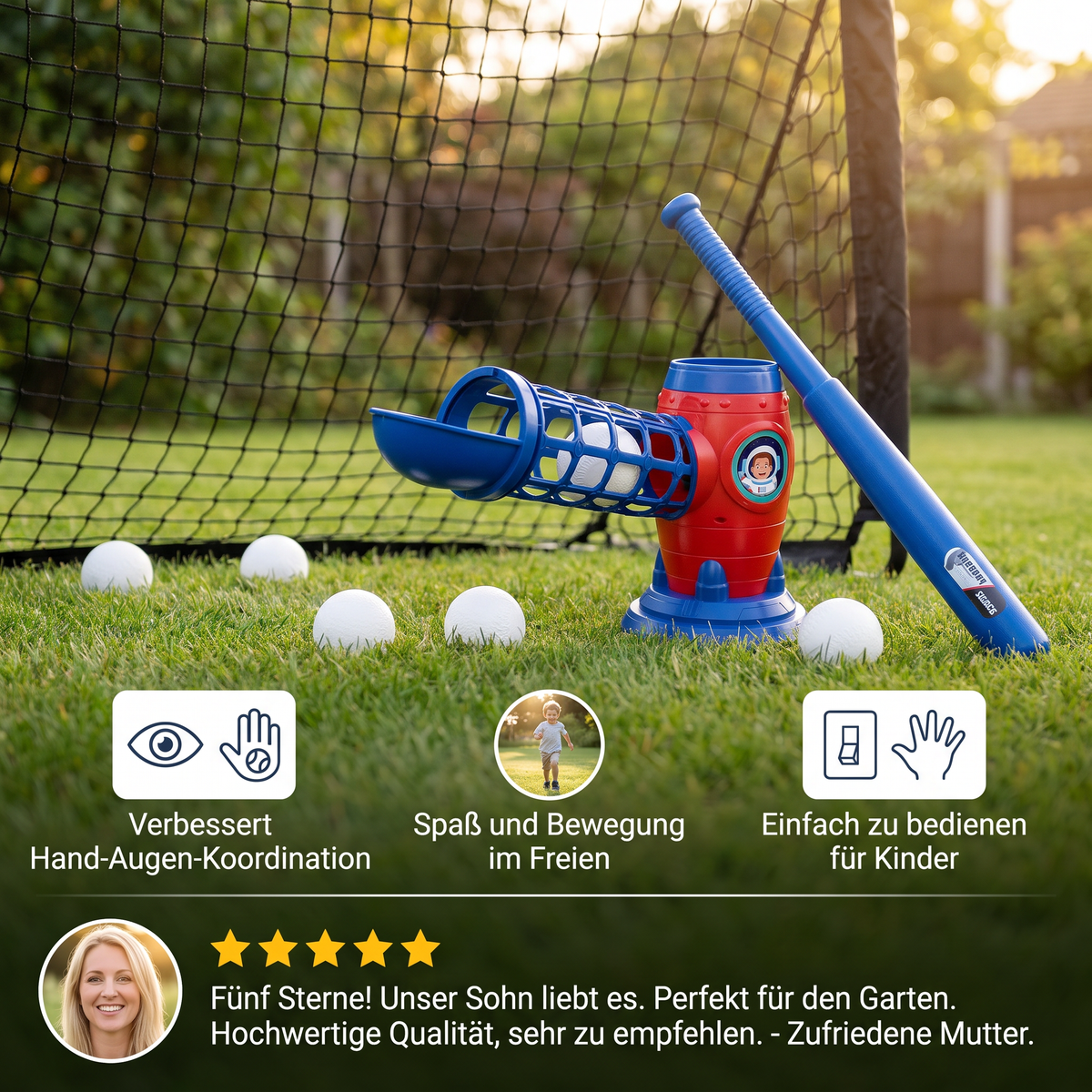 Elektronische Baseball-Wurfmaschine für Kinder