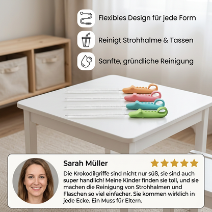 Flexible Strohhalm-Reinigungsbürste – Langer Schlauchreiniger für Flaschen, Schnuller & Trinkbecher