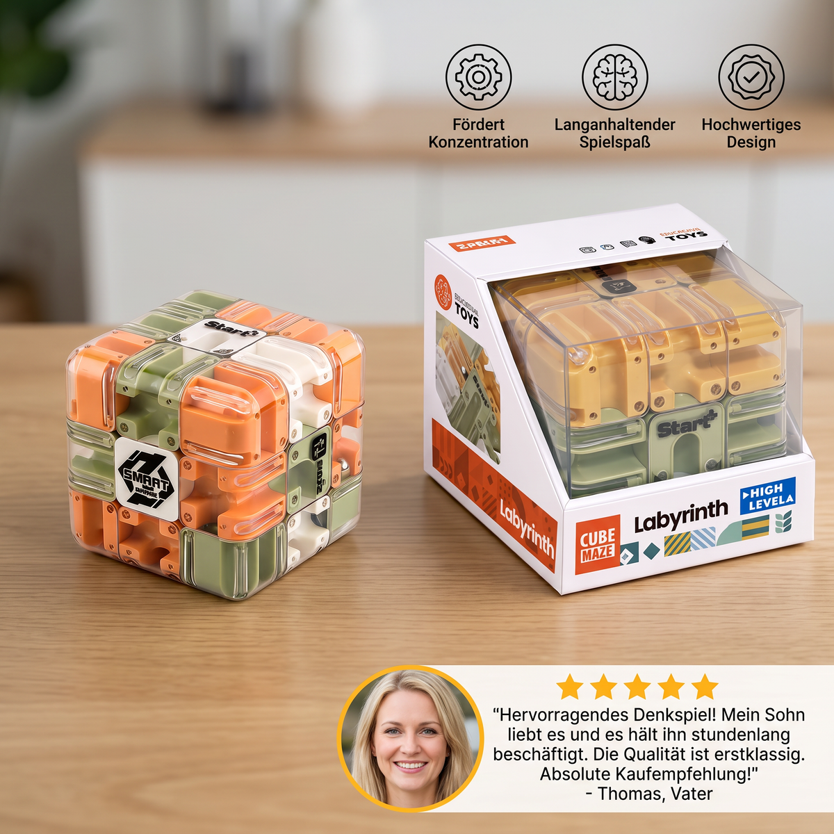 3D Labyrinth Puzzle Würfel