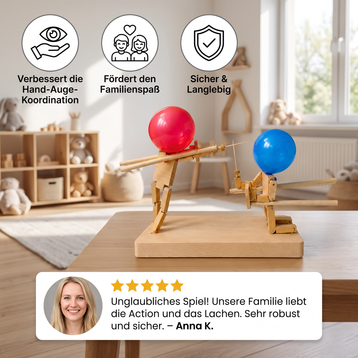 Ballon-Fechtspiel für die ganze Familie