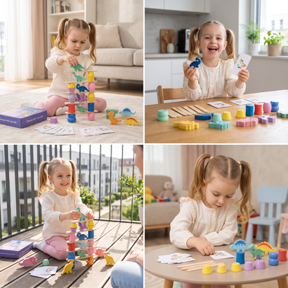 Montessori-Dinosaurier-Stapelspiel
