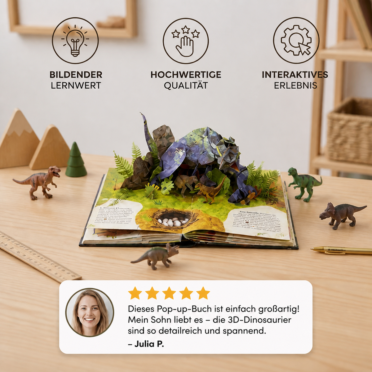 Interaktive 3D-Dinosaurier-Pop-up-Enzyklopädie