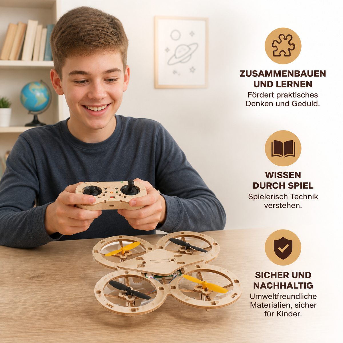 DIY-Holz-RC-Quadcopter-Bausatz – Baue dein eigenes Flugabenteuer