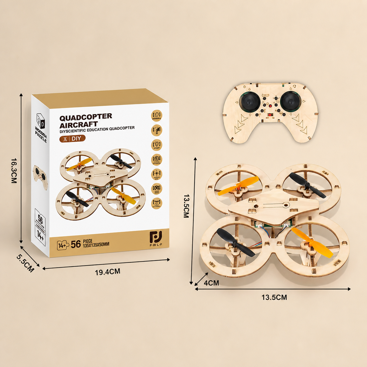 DIY-Holz-RC-Quadcopter-Bausatz – Baue dein eigenes Flugabenteuer