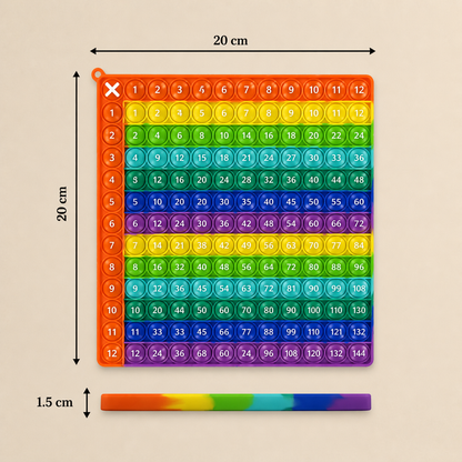 Rainbow Pop Math – Lernspielzeug zum Multiplizieren mit Fidget-Effekt