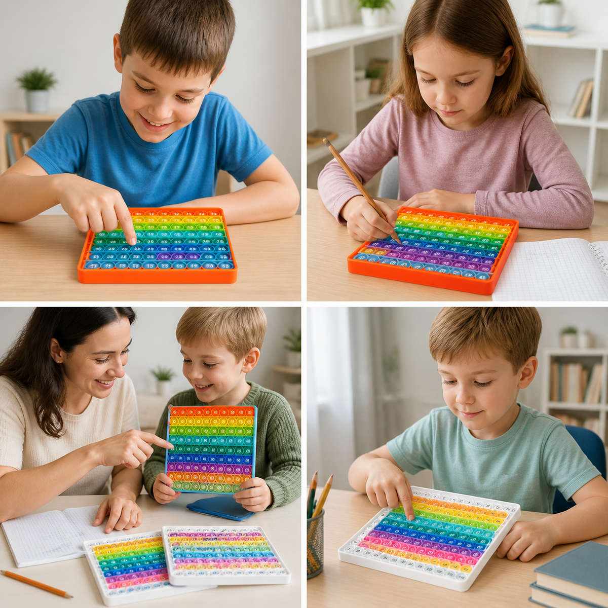 Rainbow Pop Math – Lernspielzeug zum Multiplizieren mit Fidget-Effekt