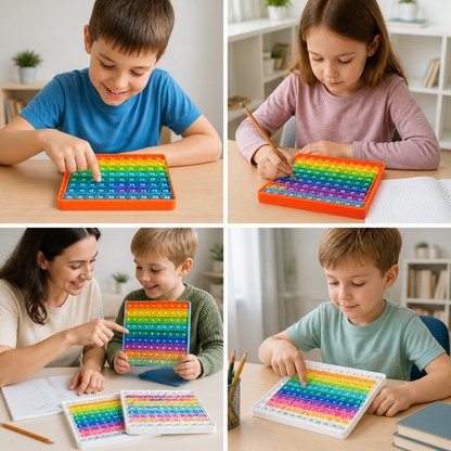 Rainbow Pop Math – Lernspielzeug zum Multiplizieren mit Fidget-Effekt