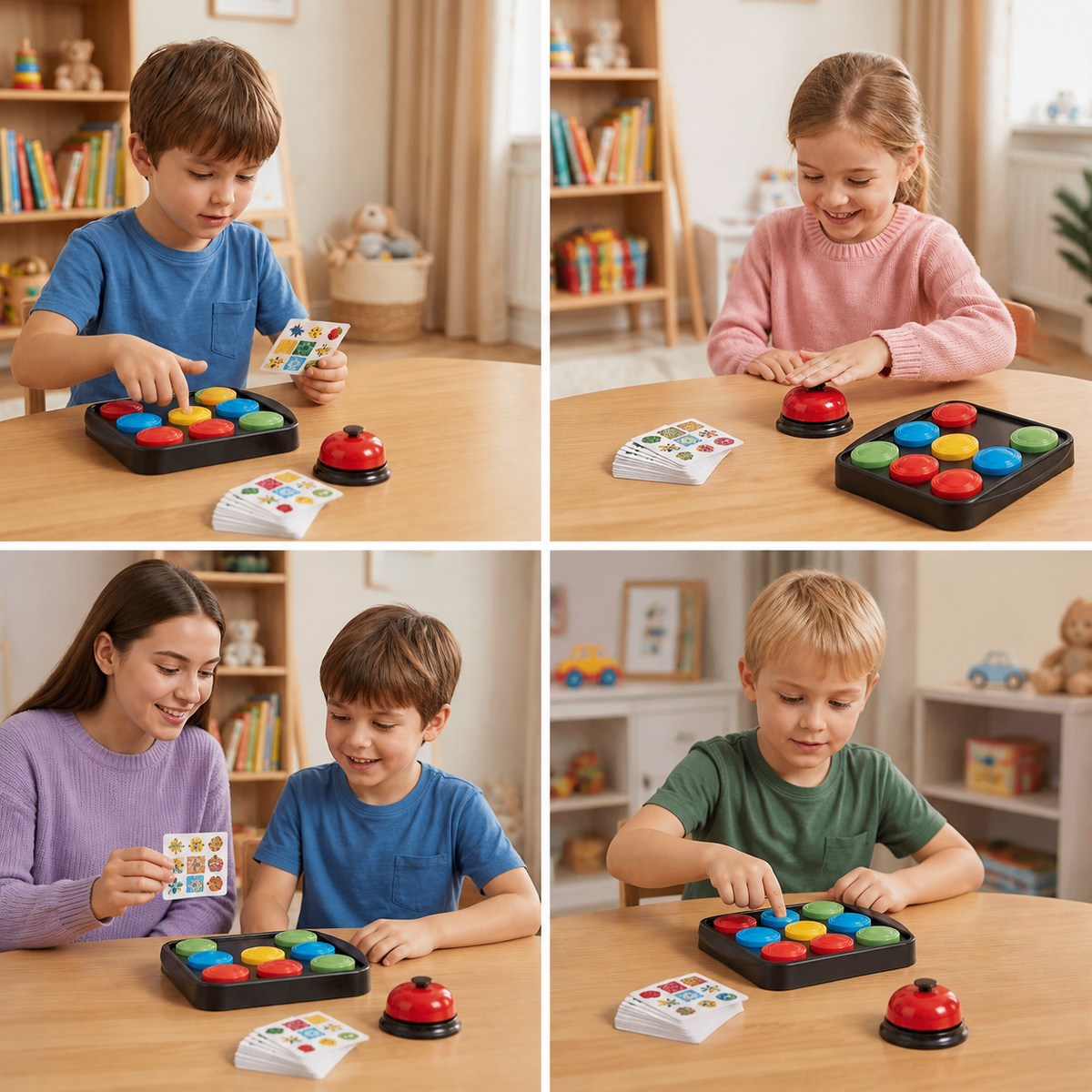 Lernspiel „Familienglockenspiel“ zum Zuordnen von Farbmustern