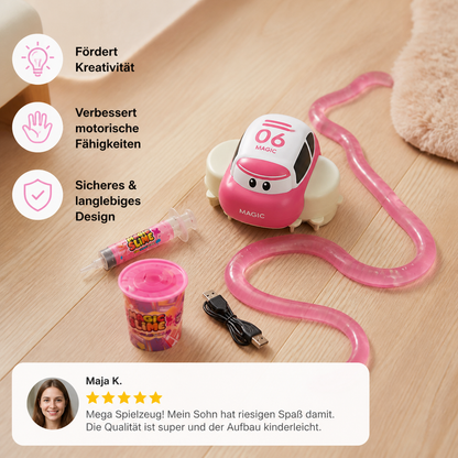 Magisches Slime-Rennbahn-Set – DIY-Abenteuer mit Elektroautos