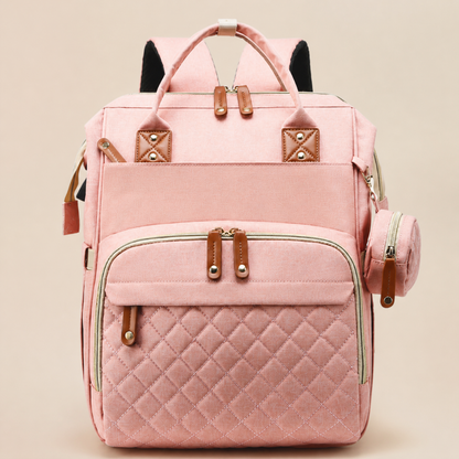 3-in-1 Reise Wickelrucksack mit faltbarem Babybett - Perfekt für Unterwegs!
