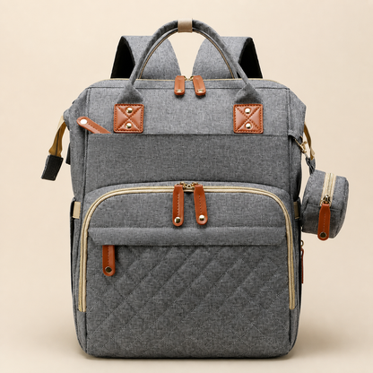 3-in-1 Reise Wickelrucksack mit faltbarem Babybett - Perfekt für Unterwegs!
