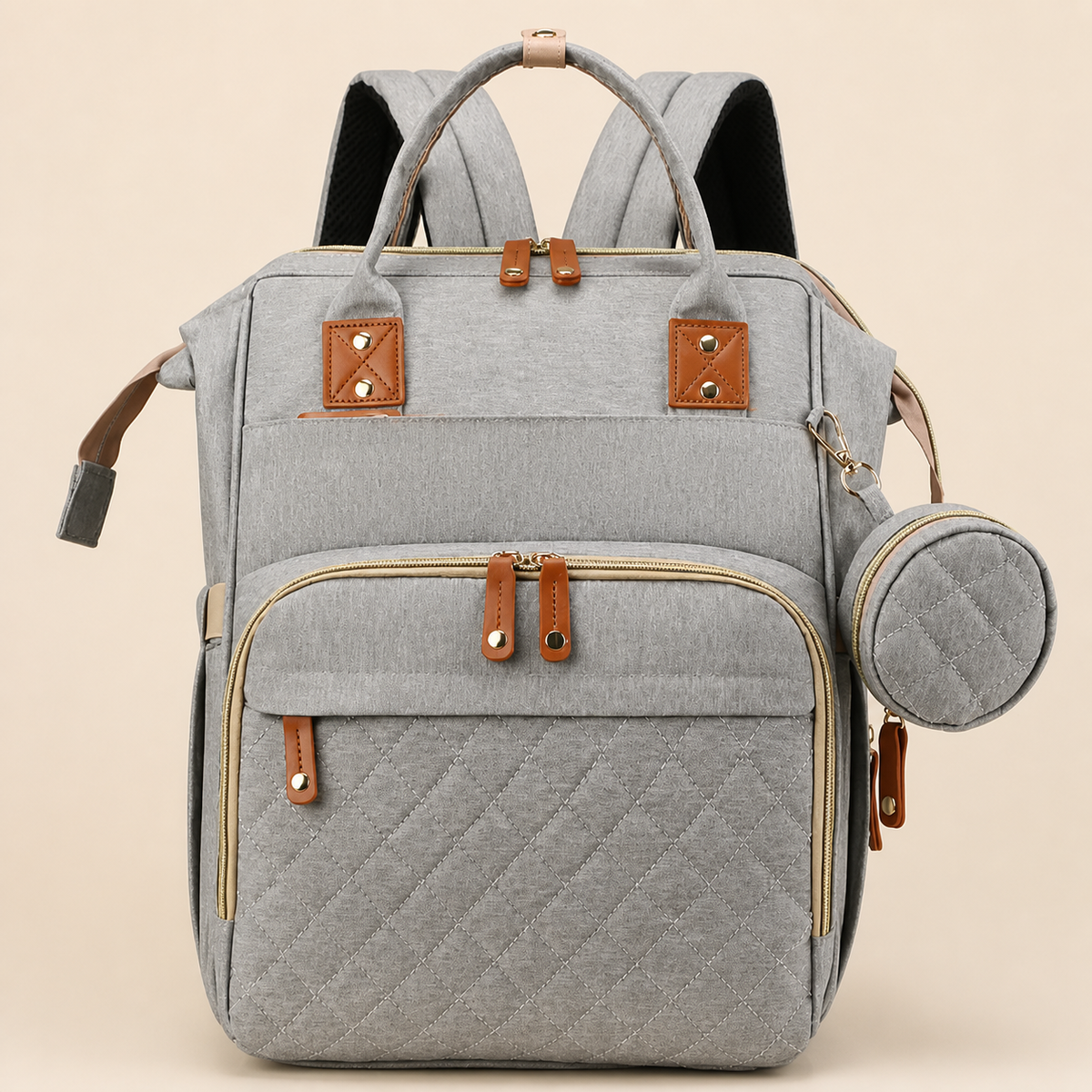 3-in-1 Reise Wickelrucksack mit faltbarem Babybett - Perfekt für Unterwegs!