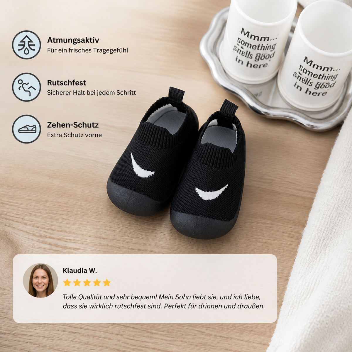 Sommer Babyschuhe mit rutschfester Sohle und atmungsaktivem Material