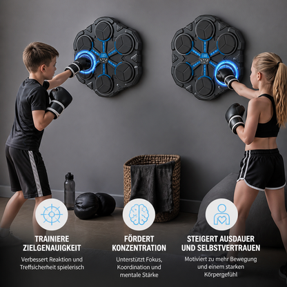 Bluetooth Musik-Boxtrainer für die Wand – Interaktives Boxziel mit Licht & Sound