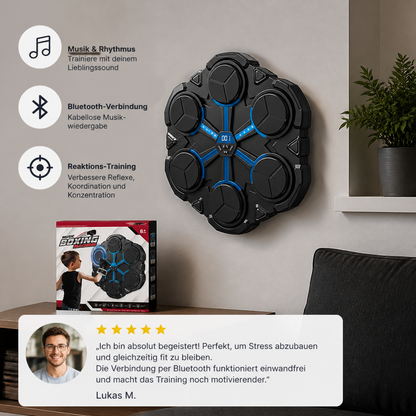 Bluetooth Musik-Boxtrainer für die Wand – Interaktives Boxziel mit Licht & Sound