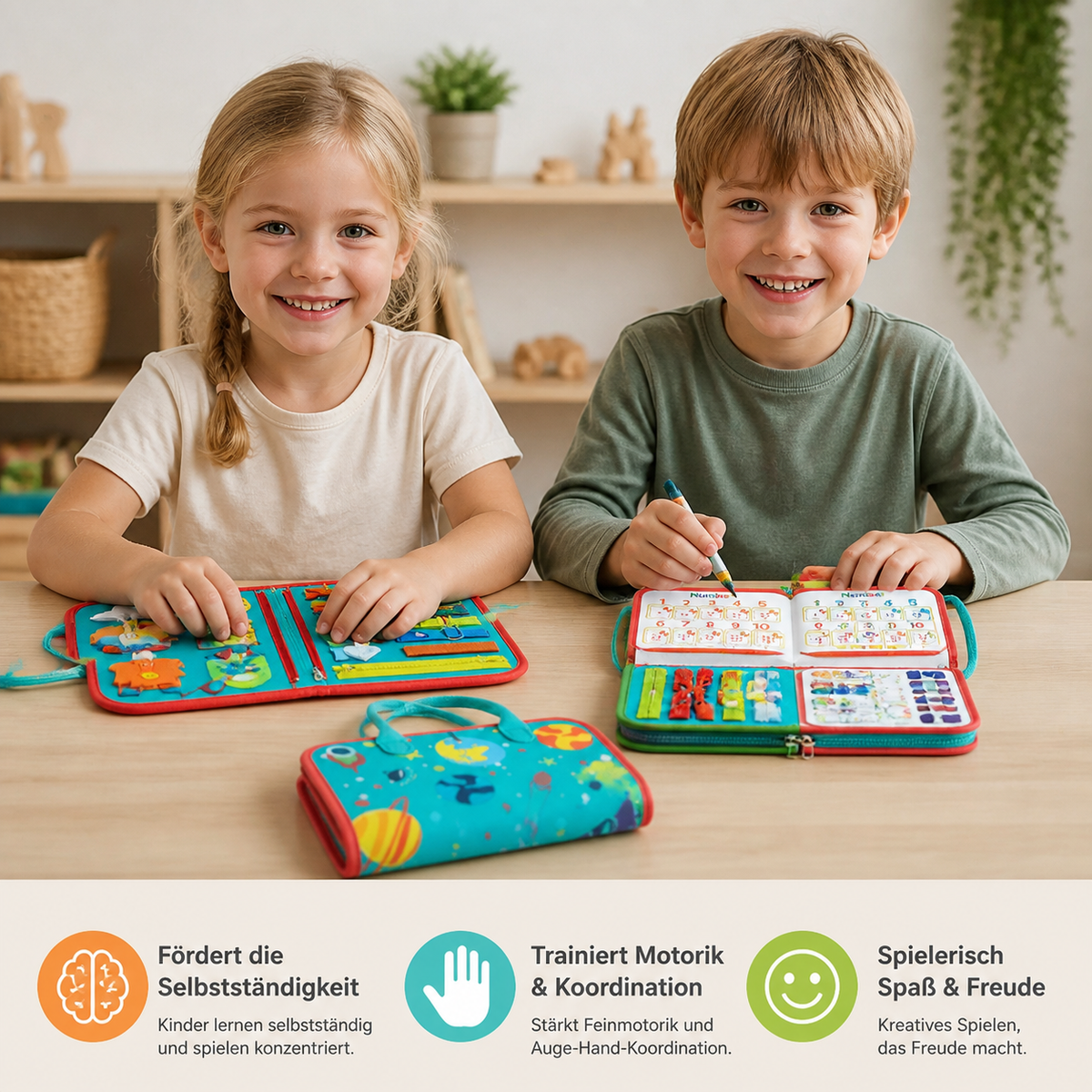 3-teiliges Montessori-Spiel- & Entdeckungsset für selbstständiges Lernen