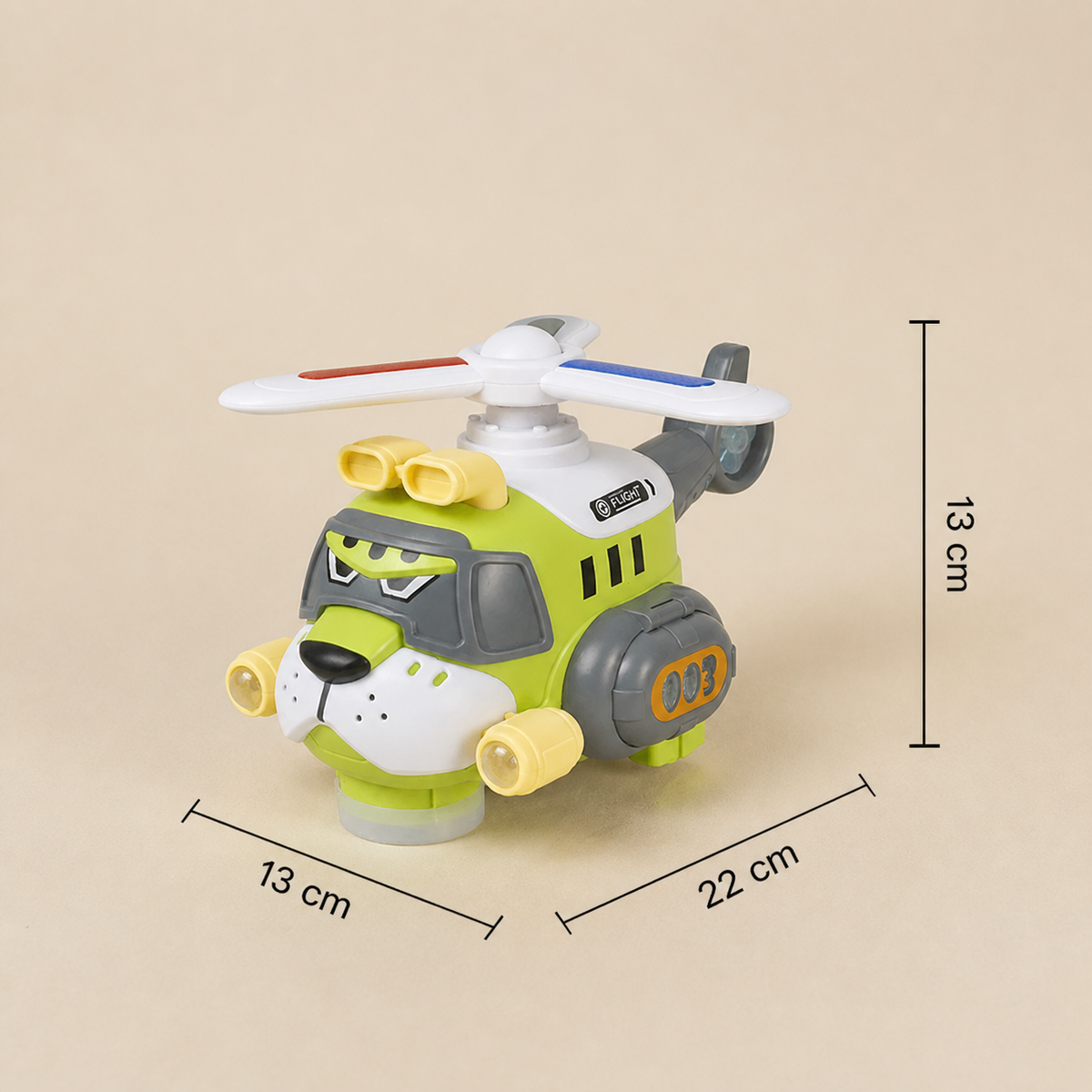 Lustiges Tiger-Flugzeug für Kinder – Spielzeug mit 360° Drehfunktion, Licht & Sound
