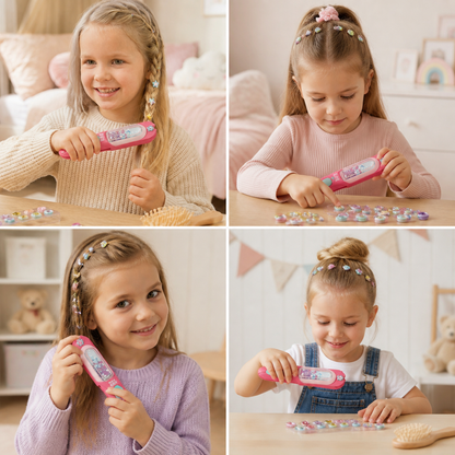 Kinder-Haar-Schmuck-Set – Haar-Strass-Stempel mit wiederverwendbaren Glitzersteinen