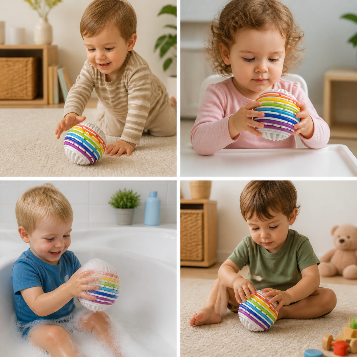 Montessori Sensorik-Ball – Farblern- & Motorikspiel aus Silikon